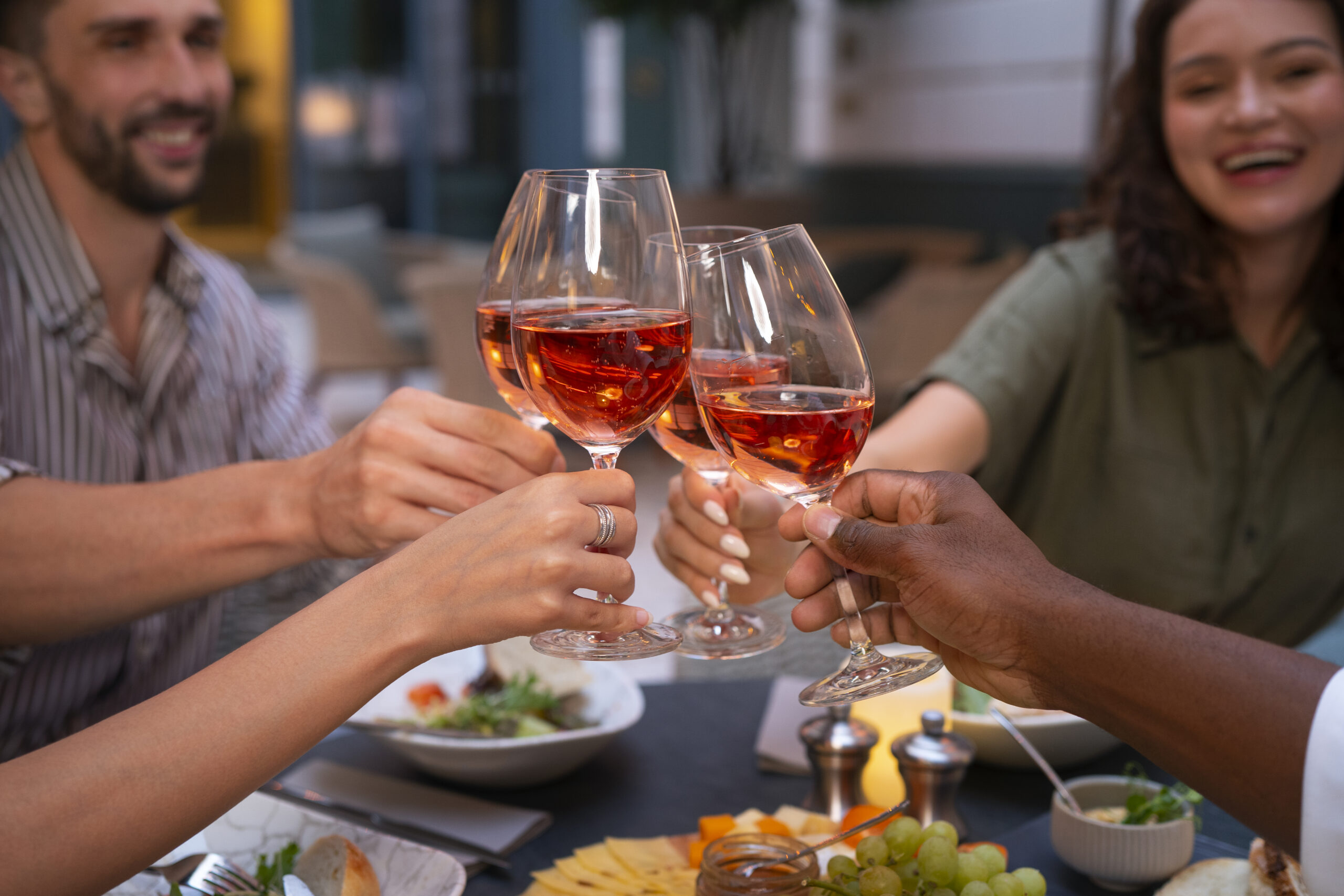 People enjoying themselves at a wine tasting